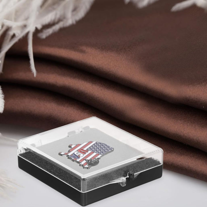 Supvox Transparente Kunststoffbox mit Schwarzem Schutzschaum 12 Stück Anstecknadel und Medaillen Etu