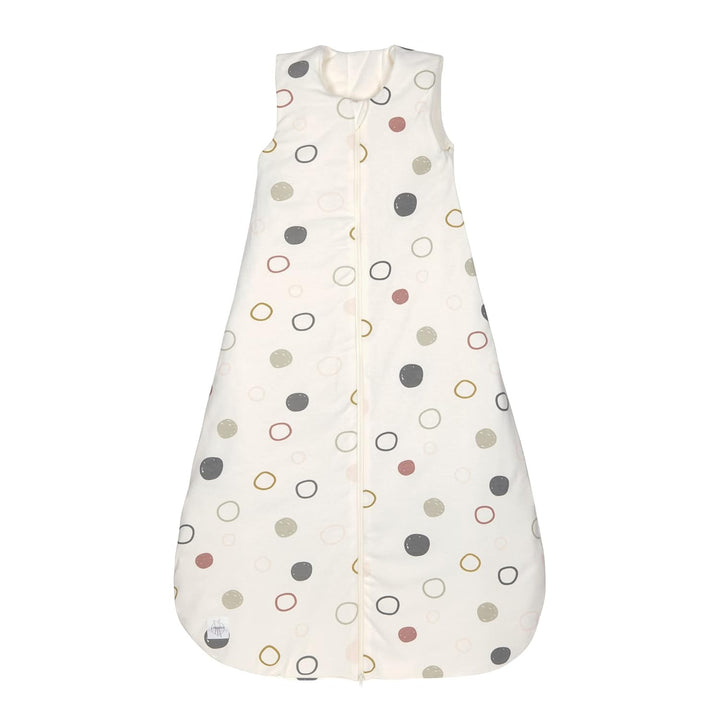 LÄSSIG Baby Ganzjahres Schlafsack ohne Ärmel unisex/Sleeping Bag Interlock Circles offwhite, Grösse