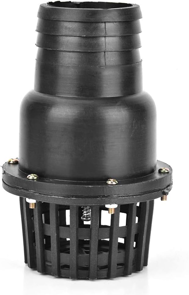 Wasserpumpenfussventil, schwarzes PVC-Niederdruck-Flachrückschlagventil, für Flüssigkeitsmaschine(3"