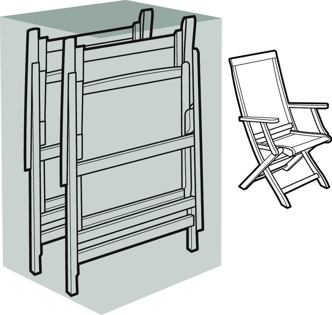 Casa Mina Abdeckhaube Schutzhülle für 4 Sessel geklappt B60xT90xH80cm (Klarsicht 142251) Klarsicht B