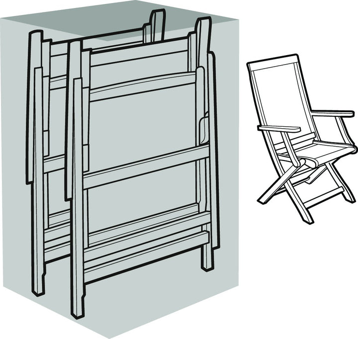Casa Mina Abdeckhaube Schutzhülle für 4 Sessel geklappt B60xT90xH80cm (Klarsicht 142251) Klarsicht B