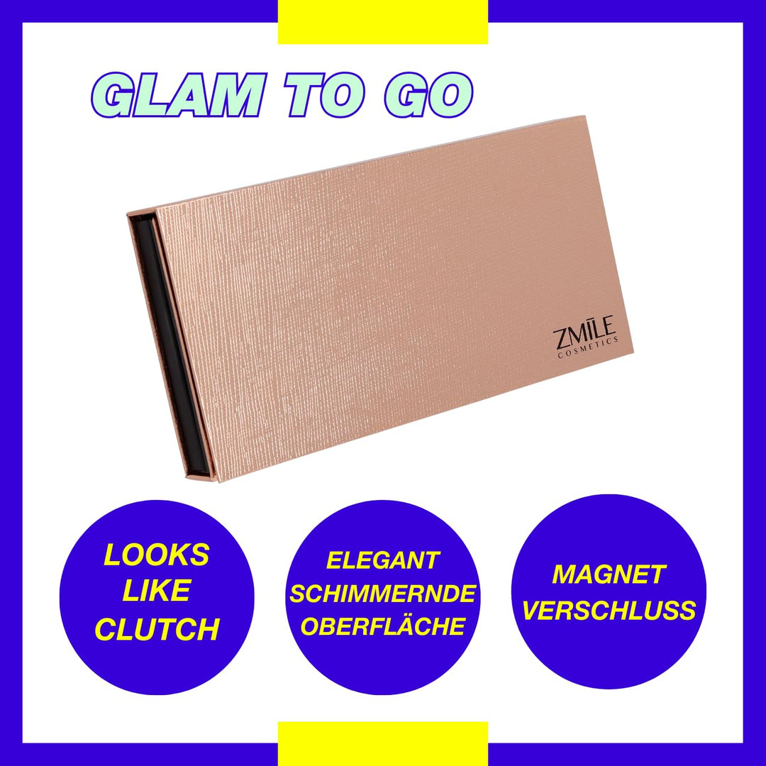 ZMILE COSMETICS Glam To Go Beauty Box vegane Kosmetik mit Spiegel - Kleines Make Up Set für Unterweg
