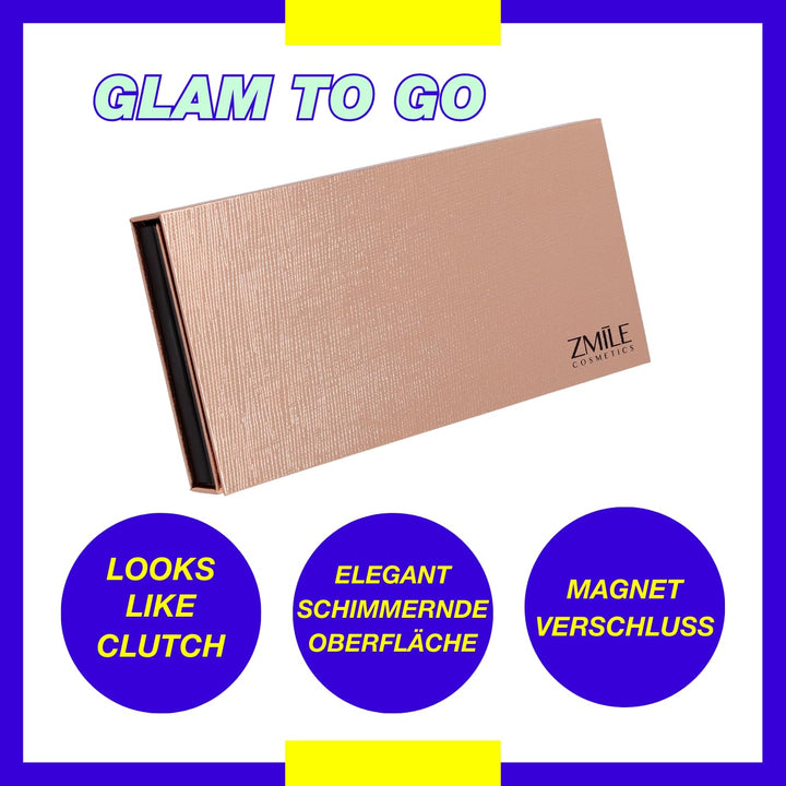 ZMILE COSMETICS Glam To Go Beauty Box vegane Kosmetik mit Spiegel - Kleines Make Up Set für Unterweg