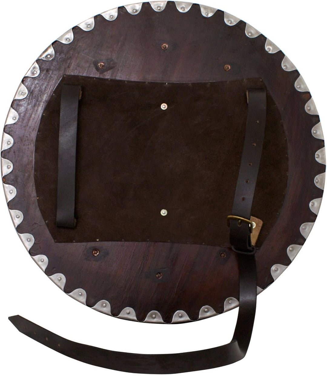 Ulfberth Wikinger Rundschild aus Holz mit Stahlbeschlägen | Mittelalter Schild für Erwachsene | Wiki