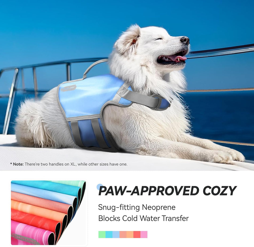 VIVAGLORY Neopren Schwimmweste Hund Hundeschwimmweste Für Wassersport Schwimmen & Hunter, Leichte Si