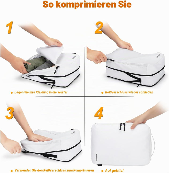 Koffer Organizer Set 8-teilig, Packtaschen für Koffer, Packing Cubes Set für Reise,Packtaschen mit K