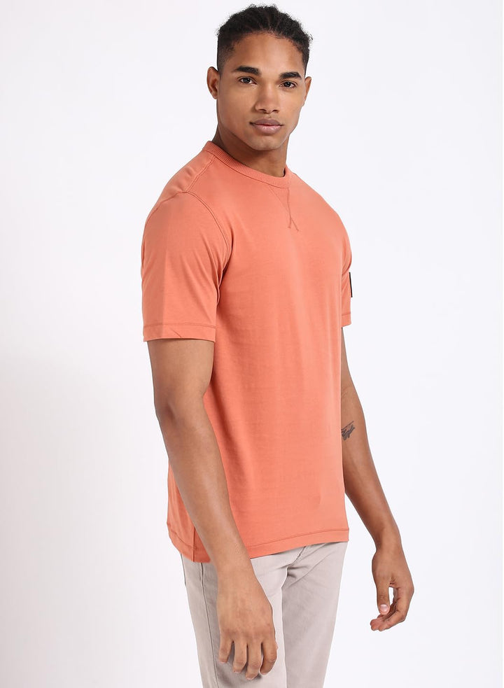 Calvin Klein Herren T-Shirt Kurzarm Badge Regular Tee Rundhalsausschnitt XXS Aragon, XXS Aragon