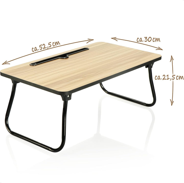 com-four® Bett-Serviertisch - moderner Knietisch - klappbarer Betttisch mit Tablethalterung - Beiste
