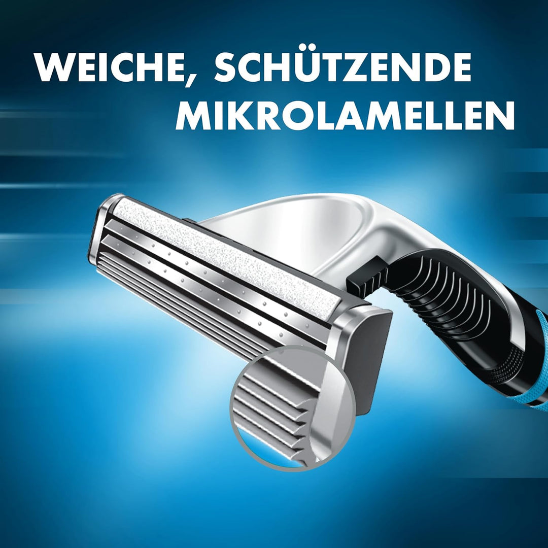 Gillette Sensor Excel Rasierklingen für Rasierer, 10 Ersatzklingen für Nassrasierer Herren mit Doppe
