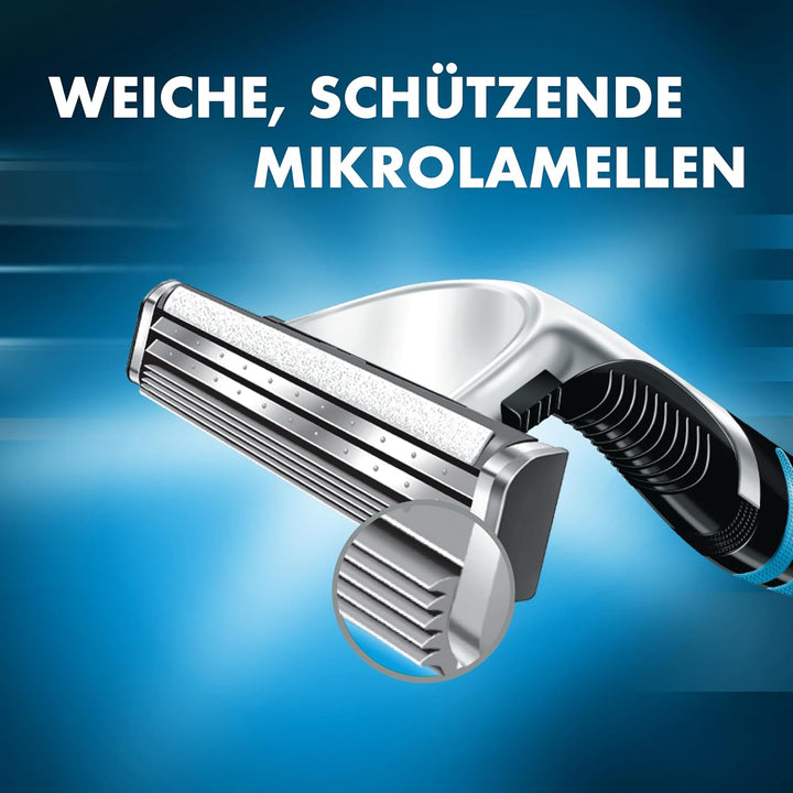 Gillette Sensor Excel Rasierklingen für Rasierer, 10 Ersatzklingen für Nassrasierer Herren mit Doppe
