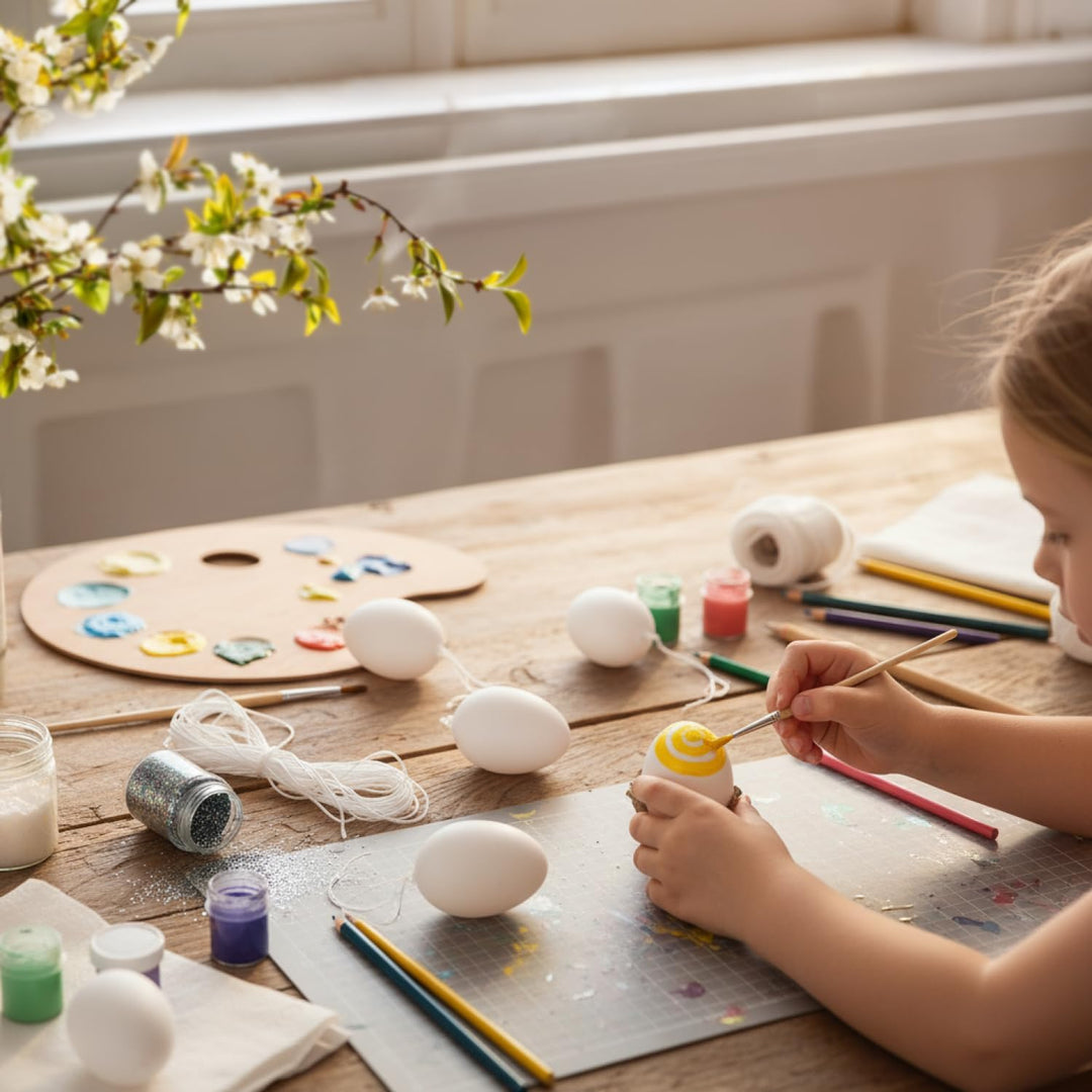 com-four® 180x weisse Deko-Ostereier aus Kunststoff - Plastikeier zum Anmalen und Aufhängen - Kunsts