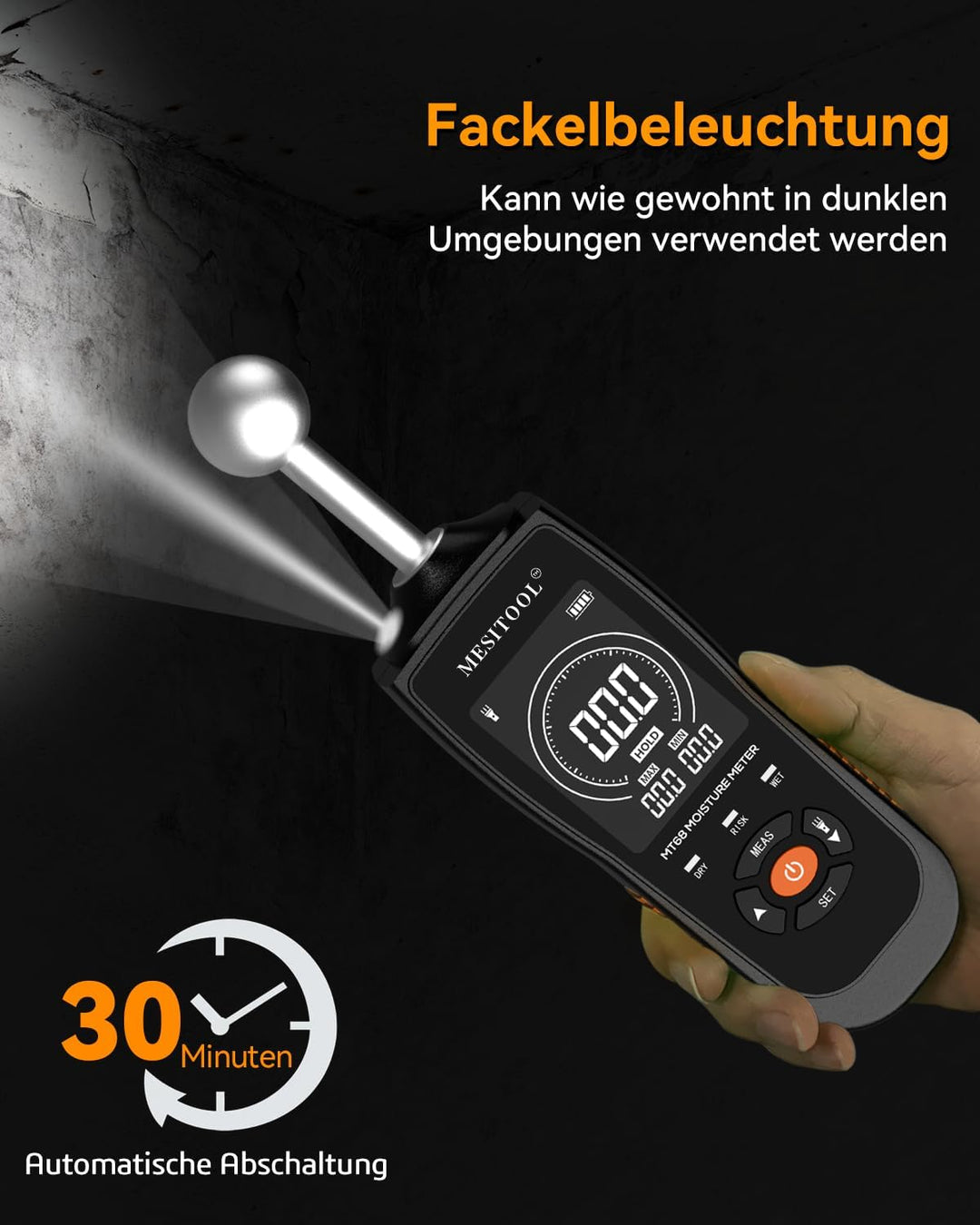 Feuchtigkeitsmessgerät Feuchtigkeitsmessgerät Detector für Wände Zerstörungsfreie Messung Holzfeucht