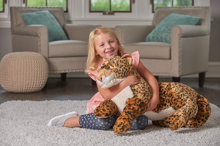 Wild Republic 19798 Jumbo Plüsch Leopard, grosses Kuscheltier, Plüschtier, Cuddlekins, 76 cm, Leopar