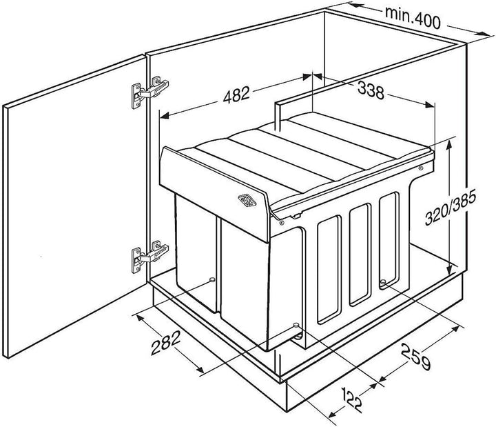 WESCO Trio Master Abfallsammler anthrazit