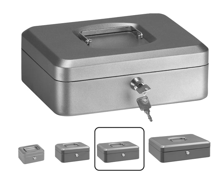 ARREGUI Elegant C9236 Geldkassette aus Stahl | Geldbox | 25 cm breit | Abschliessbare Kasse mit Geld