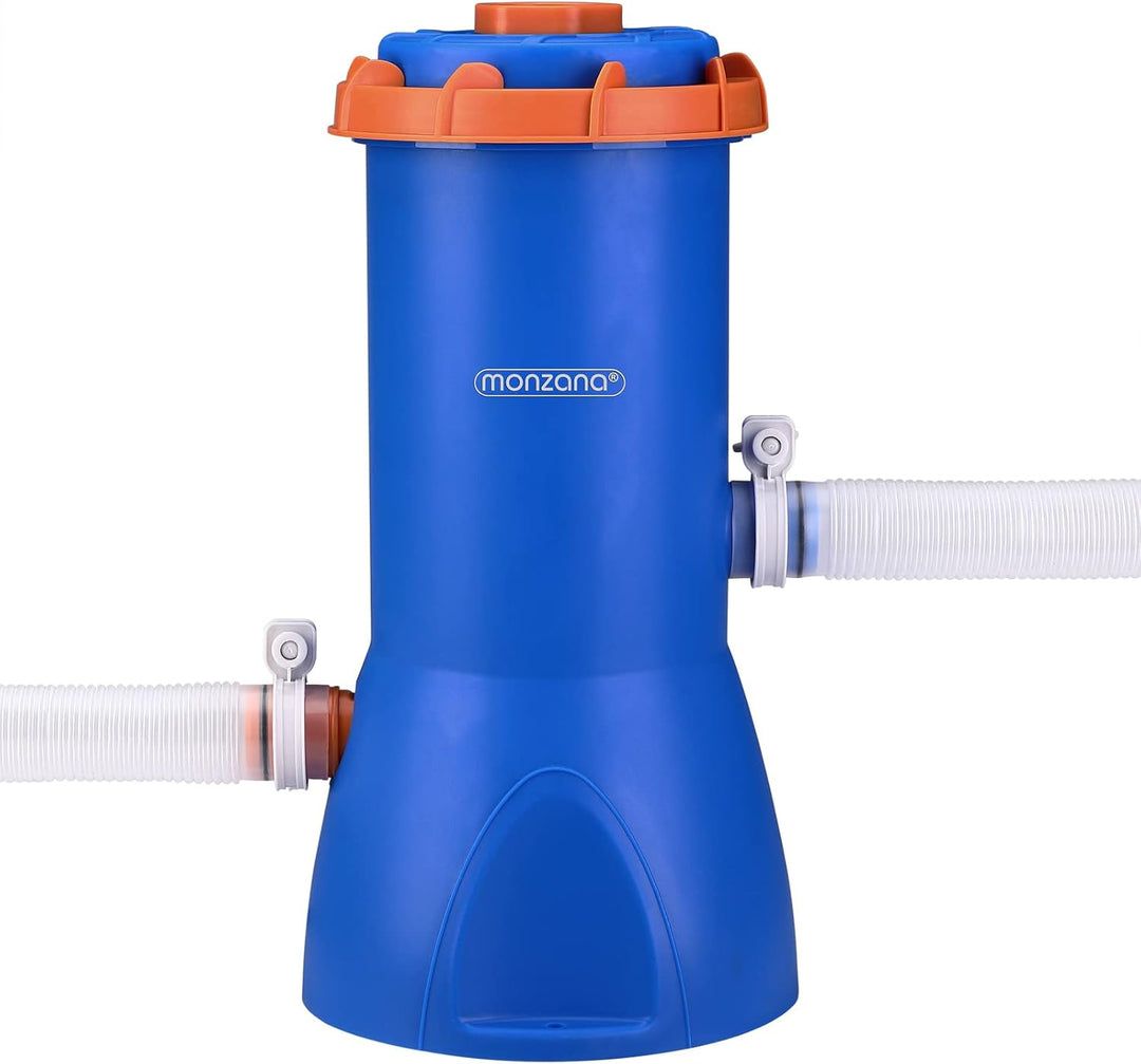 MONZANA® Filterpumpe MZP90 3800L/h 90 W Leistung Pool Filter Kartusche Schlauch Kartuschenfilteranla