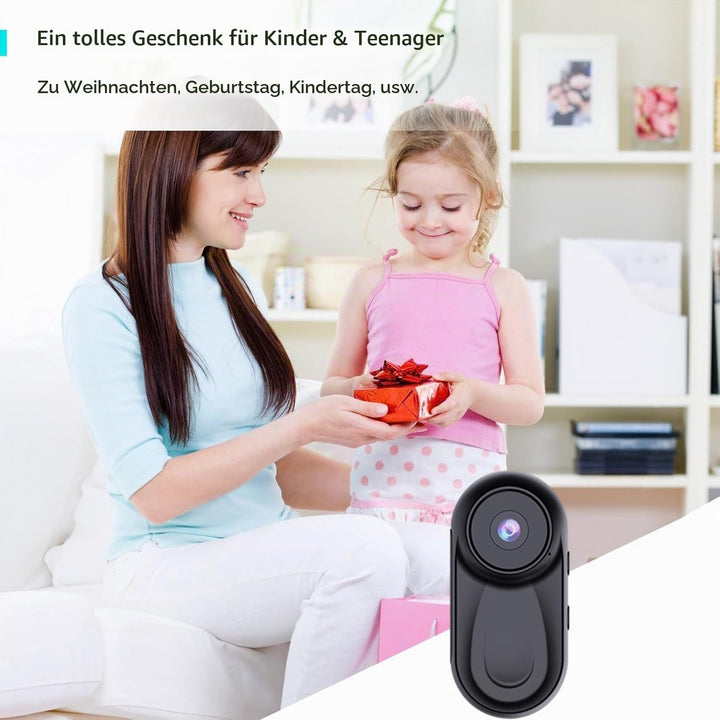 Zeerkeer Magnetische Mini Körperkamera, 64GB TF-Karte, 120°-Weitwinkel, 1080P Action Kamera mit 360°