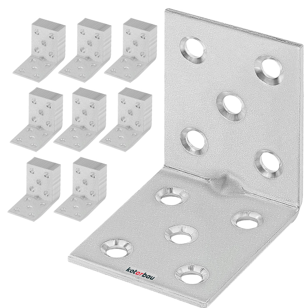 KOTARBAU Winkelverbinder 50 x 50 x 40 x 2 mm mit Sicke Verzinkt Stahl Bauwinkel Montagelöcher Möbelv