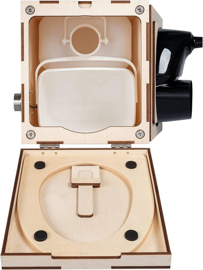 Kildwick MiniLoo Bausatz Campingtoilette/Komposttoilette mit Lüfter 5V Schwarz, Schwarz