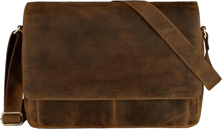 STILORD 'Lonzo' Vintage Umhängetasche echtes Büffel-Leder Messenger Bag für Herren und Damen Unitasc