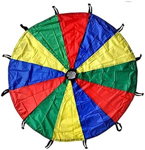 GSI Kids Play Parachute Rainbow Parachute Toy Tent Game for Children Gymnastics Cooperative Play and