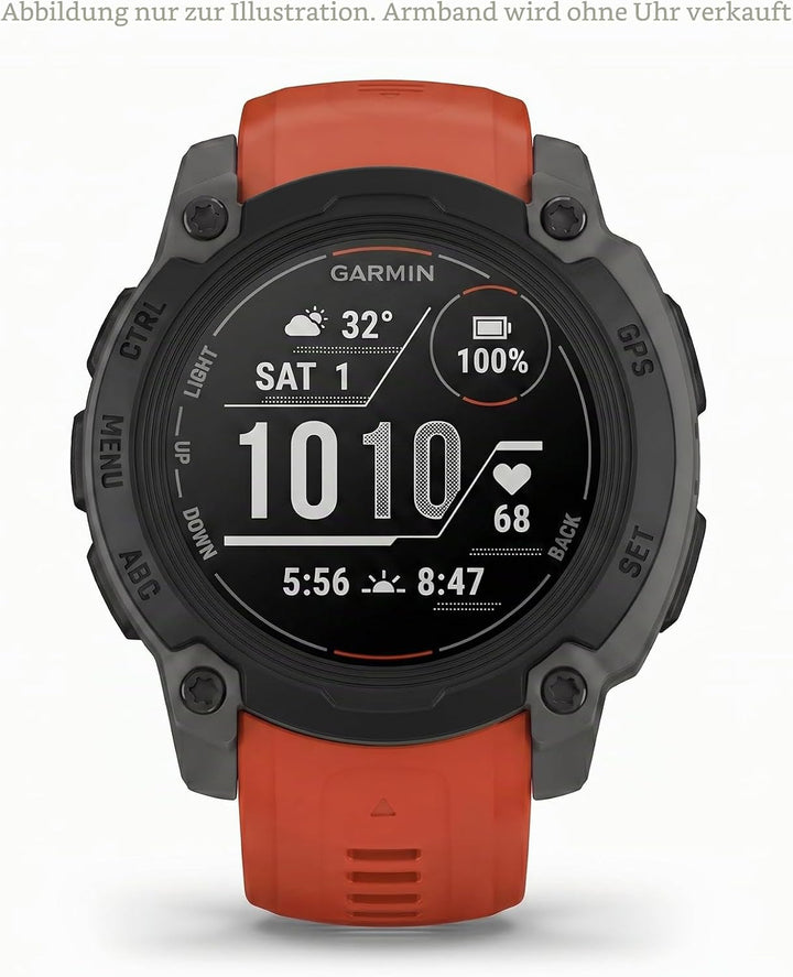 Garmin Quickfit Armband, 20mm Silikon Rot 125-220 mm, Silikon Rot 125-220 mm