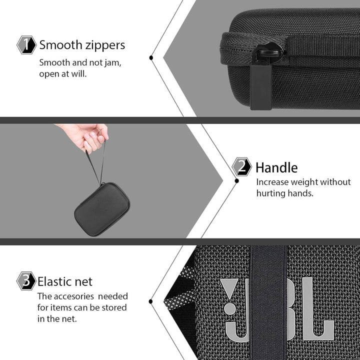 co2CREA Hart Reise Schutz Hülle Etui Tasche für JBL GO 4 /JBL GO 3 Eco/JBL GO 3 Ultra tragbarer Blue