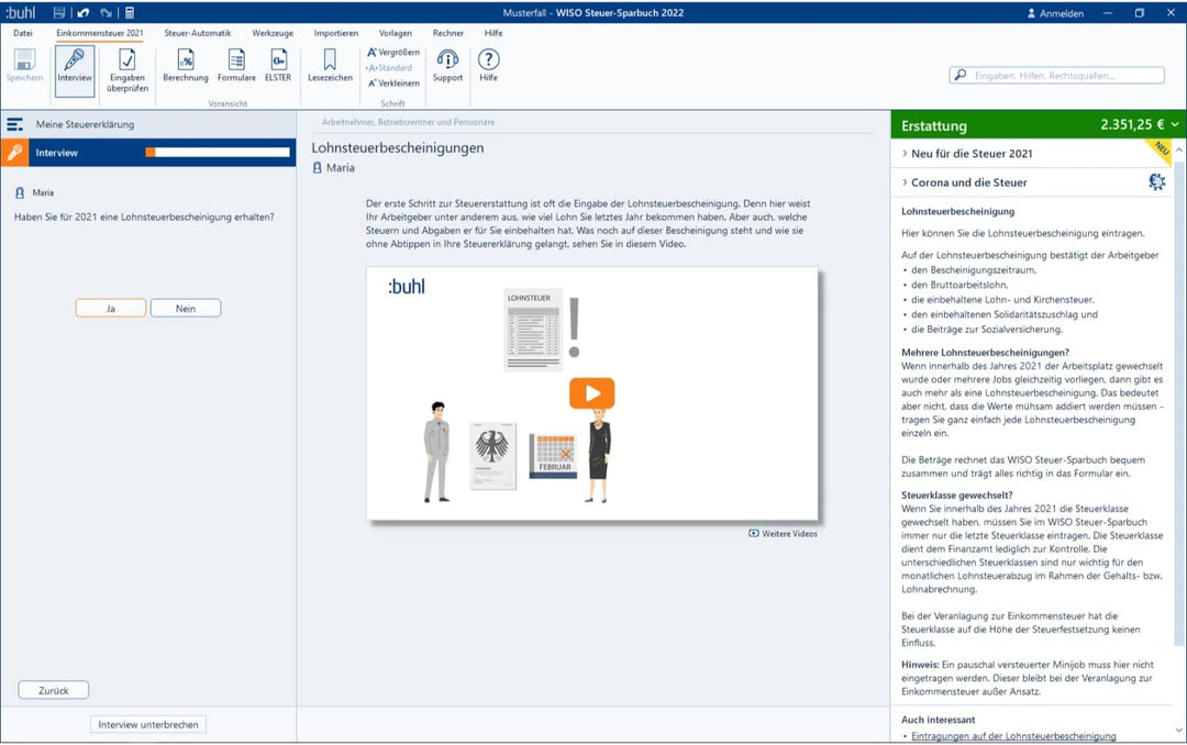 WISO Steuer-Sparbuch 2022 (für Steuerjahr 2021 | PC | Digitaler Download Aktivierungscode per E-Mail