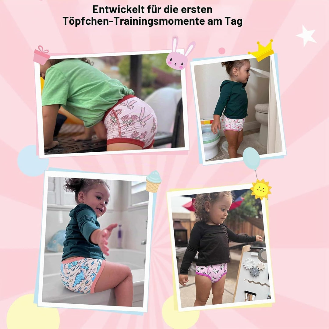 MOEMOE BABY Töpfchen Trainingshose, 10 Stück Baumwolle Töpfchen Trainingshose Kinder Trainer Töpfche