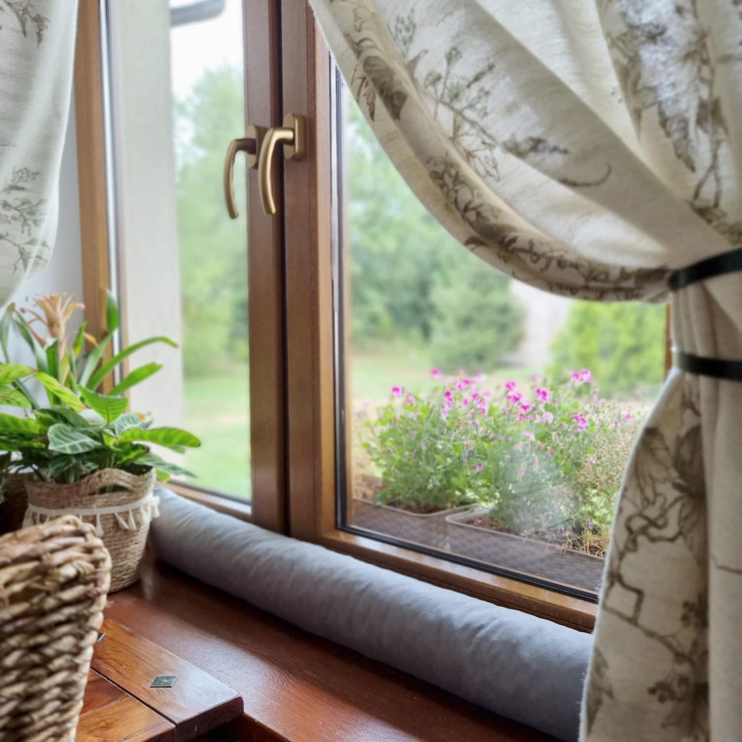 4L Textil Zugluftstopper Durchzugstopper Windstopper für Türen und Fenster Luftzugstopper für Tür Tü