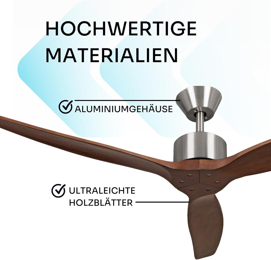 Mellerware - Deckenventilator mit Fernbedienung Brizy! | 45W | 6 Geschwindigkeiten | Sehr Leise | So
