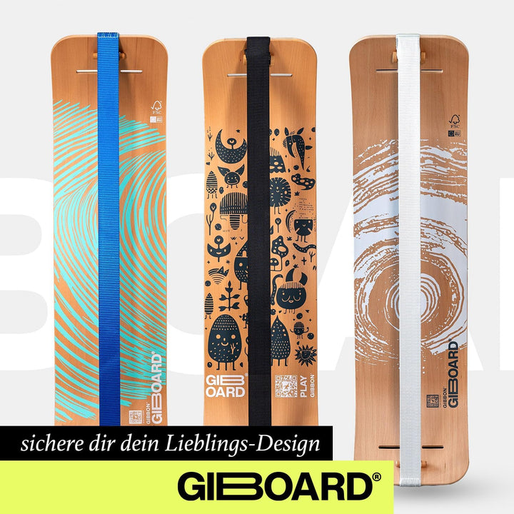 GIBBON Giboard-Set - Zen/Active/Play | Innovatives Balance Board | Gleichgewichtstrainer | Interakti