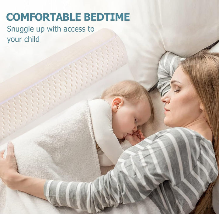 HBselect Bettgitter Memory Schaumgummi mit abziebarer Decke für Kleinkind Baby Kinder voll weich Bet
