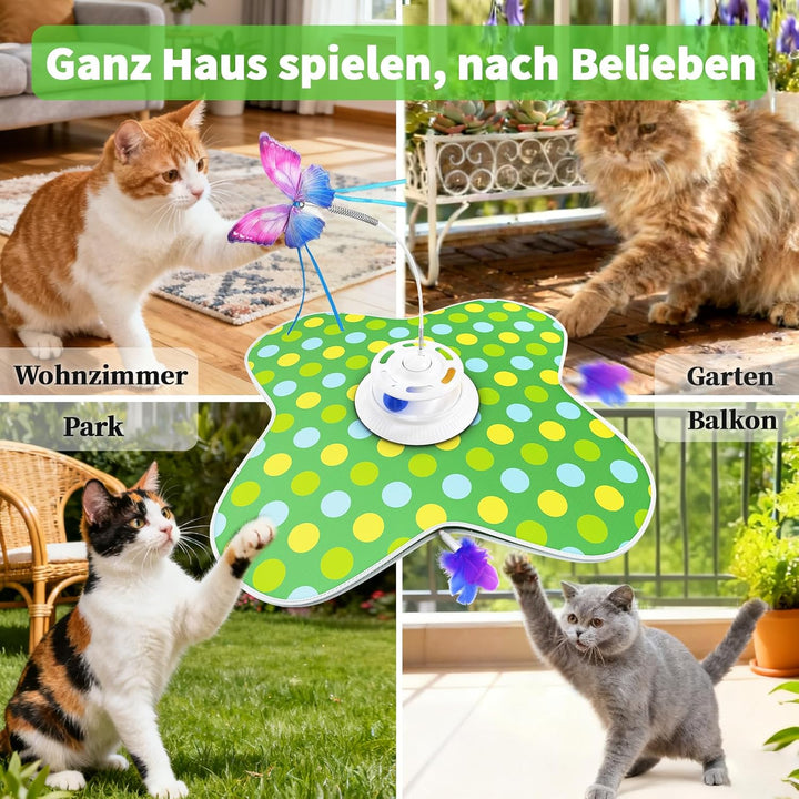 Interaktives Katzenspielzeug Elektrisch: 3-in-1 Automatisches Katzen Spielzeug abs-Material mit Flut