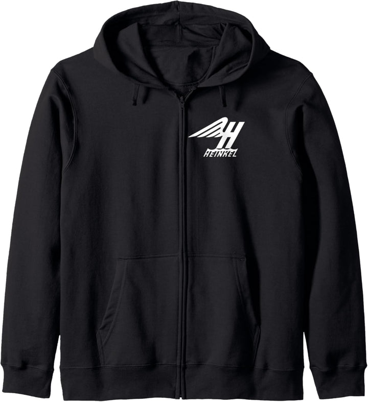 Heinkel Winged Logo German Airplane Company Taschenposition Kapuzenjacke