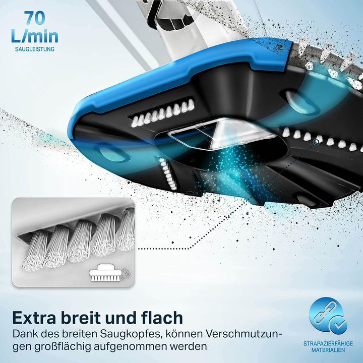 tillvex Poolsauger mit Akku | Pool Bodensauger Teleskopstange elektrisch | Poolreiniger mit Filter &