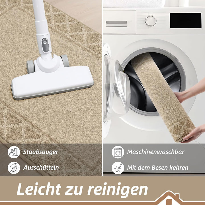 BEQHAUSE Fussabtreter Innen, Fussmatte, Schmutzfangmatte Waschbar, TPR rutschfest Fussabtreter Innen