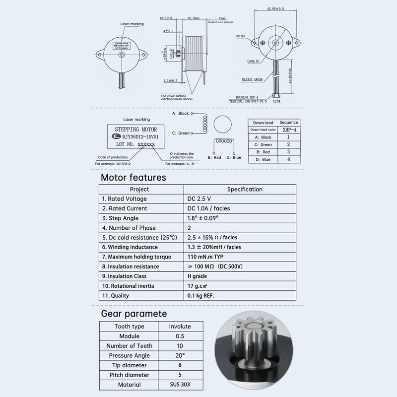 Update Universal Super Light HGT Extruder mit NEMA14 36 mm Schrittmotor gehärtetem Stahl Dual Gear B