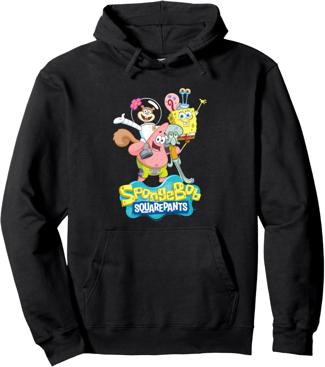 SpongeBob SquarePants Sandy, Patrick, Gary and Squidward Pullover Hoodie