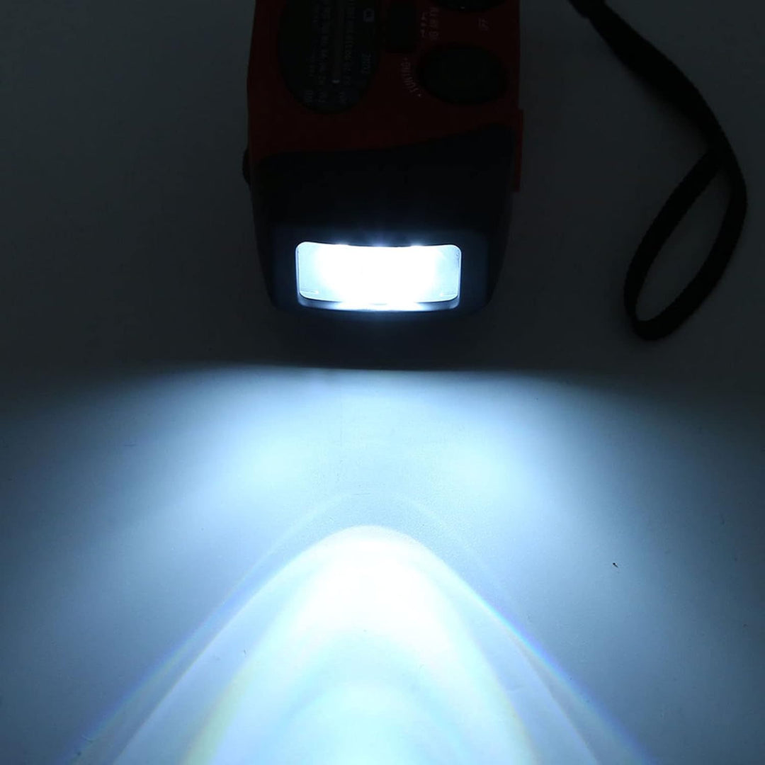 Elprico Aufziehbares Solarradio, AM/FM/WB-Wetterradio Notfall-Solar-Handkurbel-Dynamo mit LED-Tasche