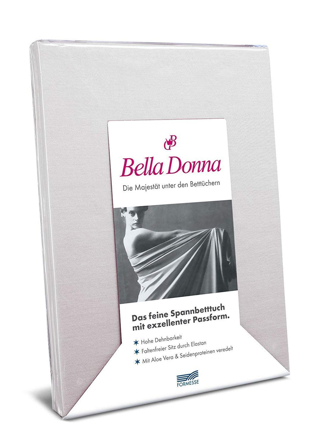 Formesse Spannbettlaken Bella Donna Jersey für Matratzen & Wasserbett 90-190 x 100-220 cm in Silber