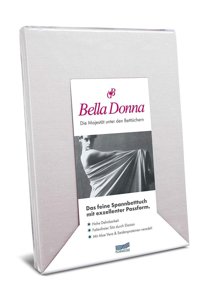 Formesse Spannbettlaken Bella Donna Jersey für Matratzen & Wasserbett 90-190 x 100-220 cm in Silber