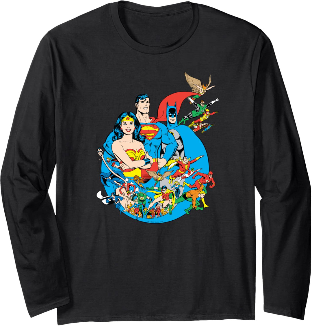 Justice League Classic Heroes Langarmshirt