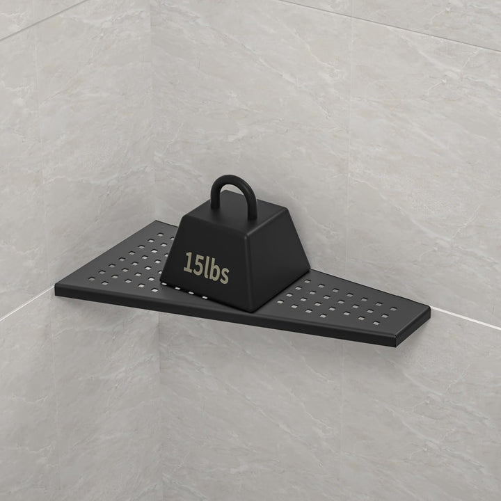 Eckablage Duschablage 304 Edelstahl ohne Bohren für Badezimmer Shampoo Halter Organizer Trapezförmig