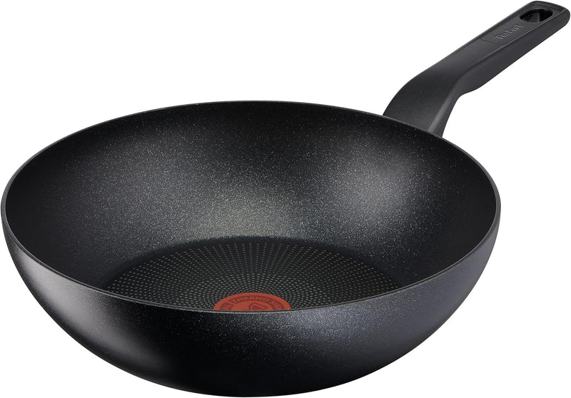 Tefal G30319 Titanium Force Wok-Pfanne | 28 cm | extra haltbare Antihaft-Beschichtung | Thermo Signa