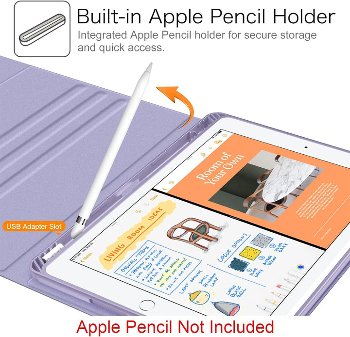 Fintie Tastatur Hülle für iPad 9 8 7 Generation (2021/2020/2019) 10.2 Zoll, 7-farbig beleuchtete abn