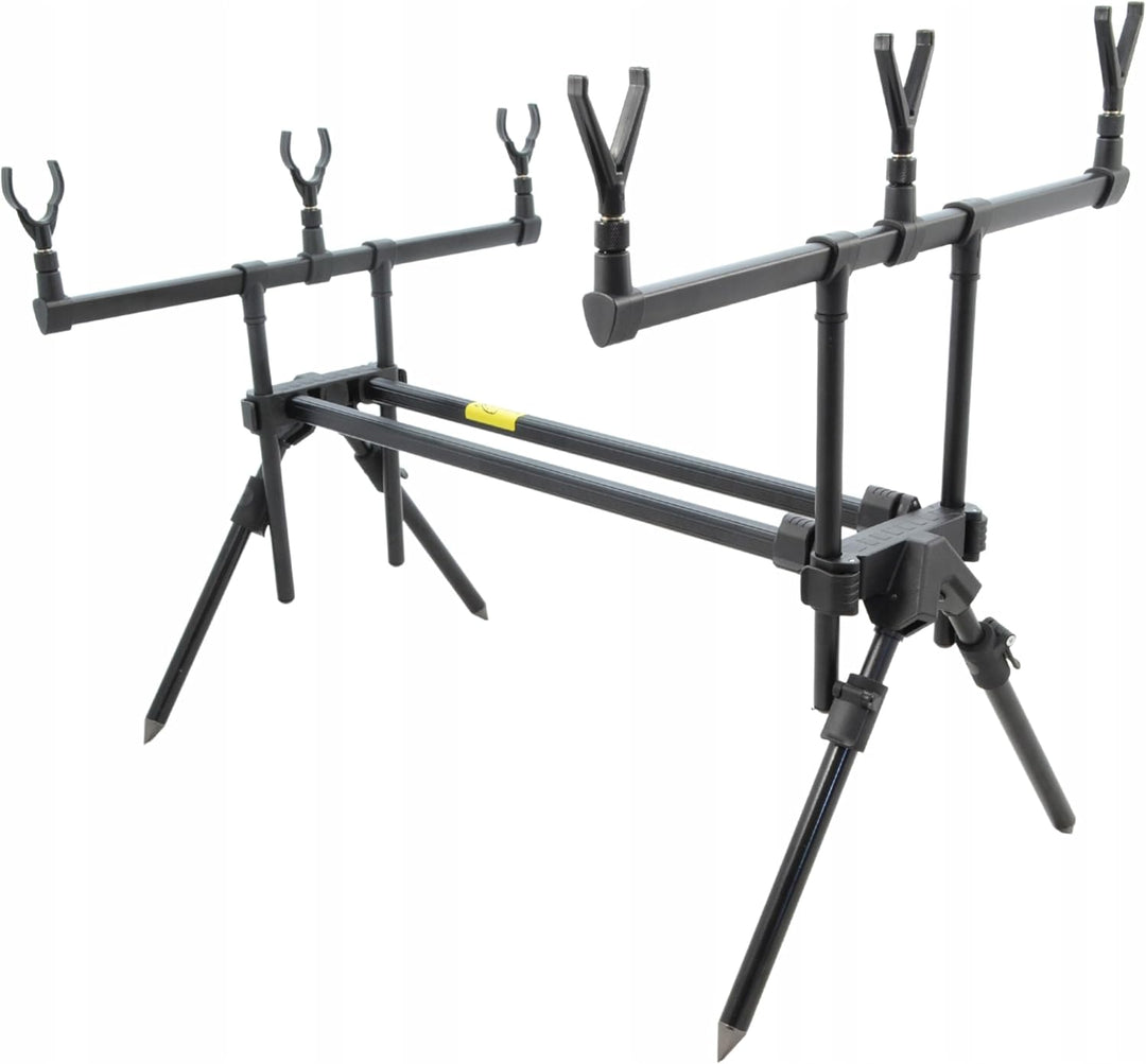 A&amp;N Rod Pod – Karpfen Rutenständer für 3 Ruten, verstellbar 60–115 cm, stabiler Rutenständer mit Tra