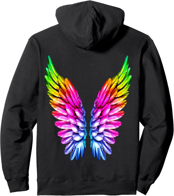 LGBT Regenbogen Engelsflügel Gay Lesbisch Queer LGBTQ Pullover Hoodie