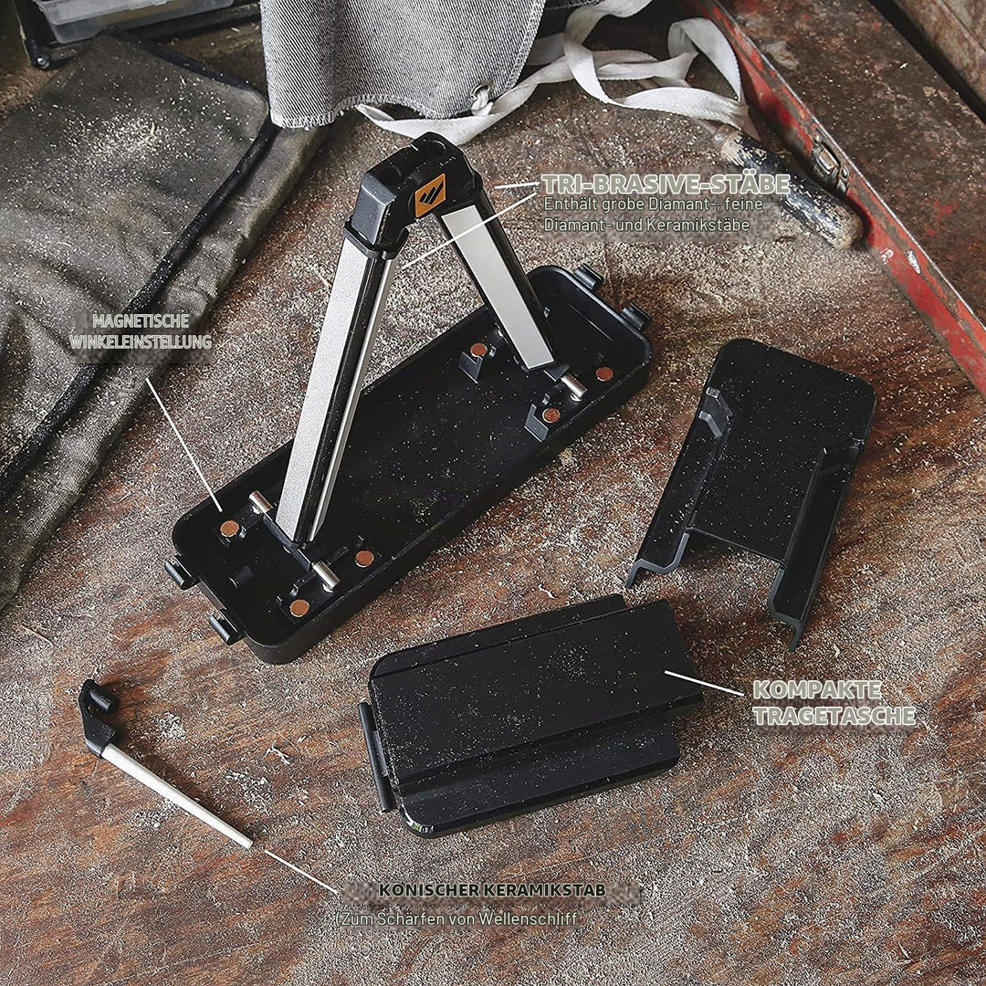 WORK SHARP™® Angle Set Profi Messerschärfer - Outdoor Messerschleifer mit 3 Körnungen - Universal Sc