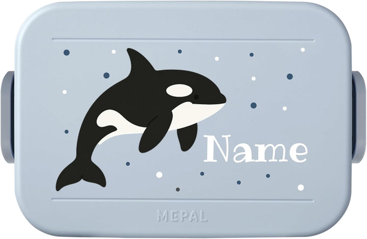 printplanet® Personalisierbare Brotdose „Layout Orca“ – Lunchbox/Bento Box von Mepal – mit eigenem N